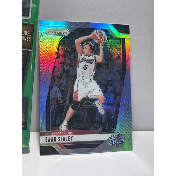Dawn Staley Prizm Green Refractor & Sealed 4 WNBA Card Pack Sting South Carolina - Picture 2 of 4